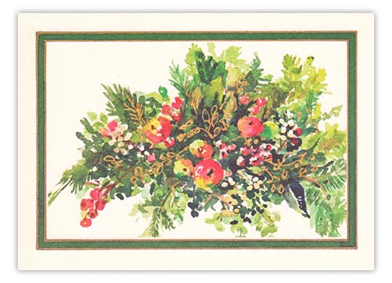 Gathered Greens Christmas Card